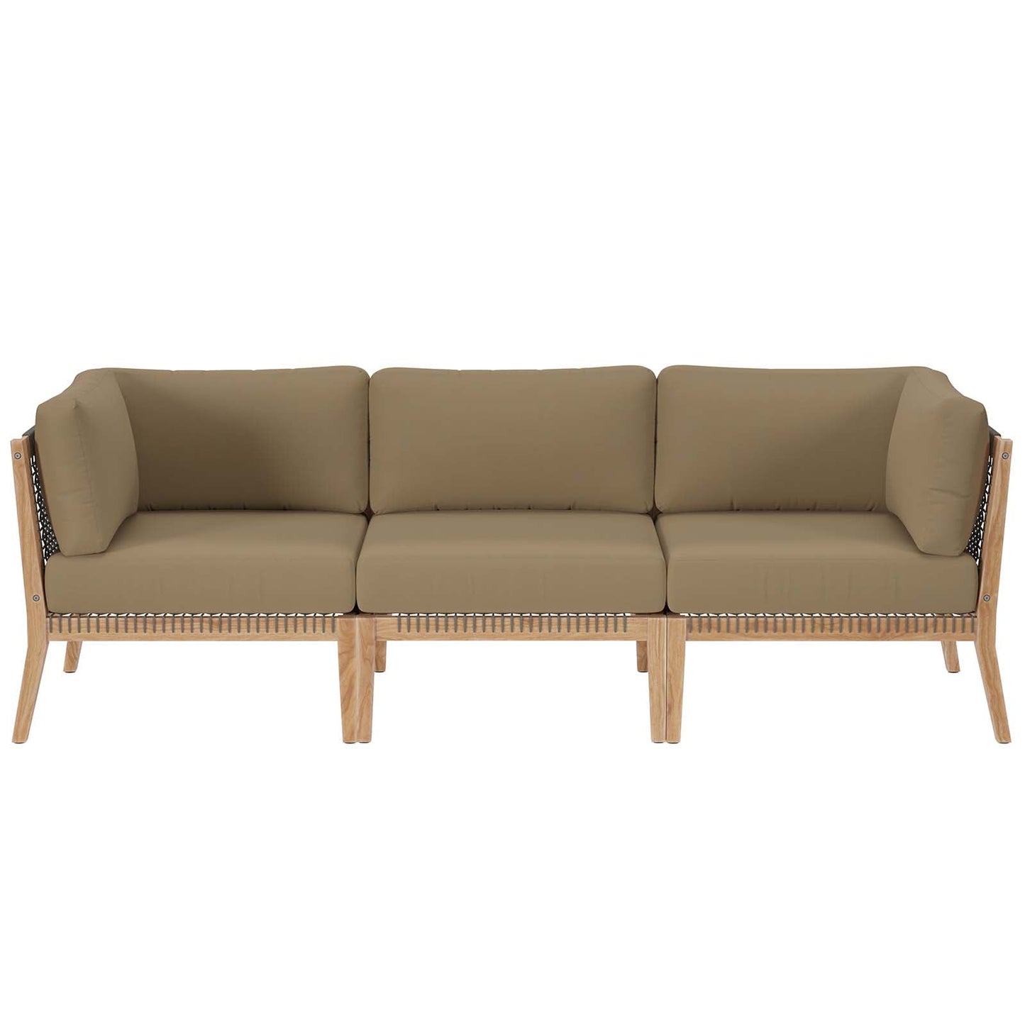 Clearwater Outdoor Patio Teak Wood Sofa By Modway - EEI-6120 | Outdoor Sofas, Loveseats & Sectionals - 2