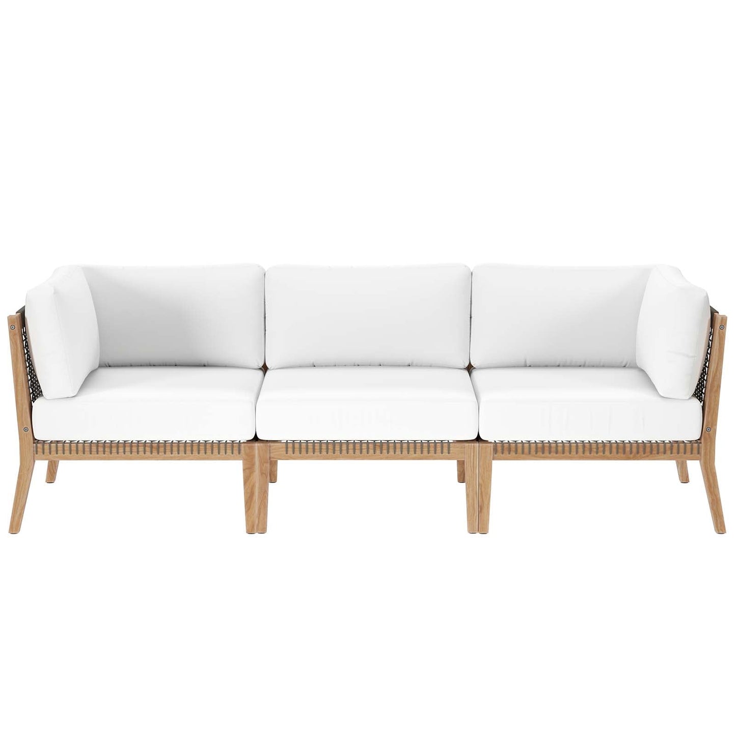 Clearwater Outdoor Patio Teak Wood Sofa By Modway - EEI-6120 | Outdoor Sofas, Loveseats & Sectionals - 4