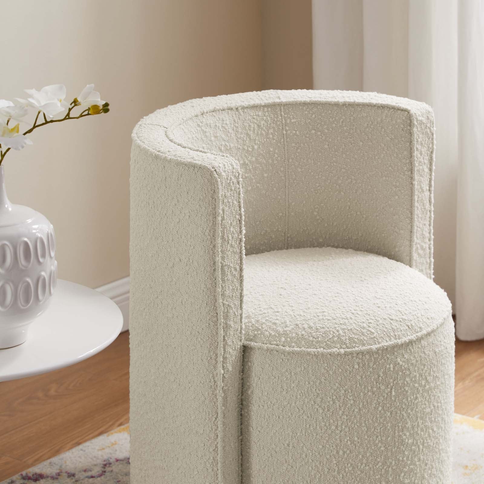 Della Boucle Fabric Swivel Chair By Modway - EEI-6223 | Armchairs