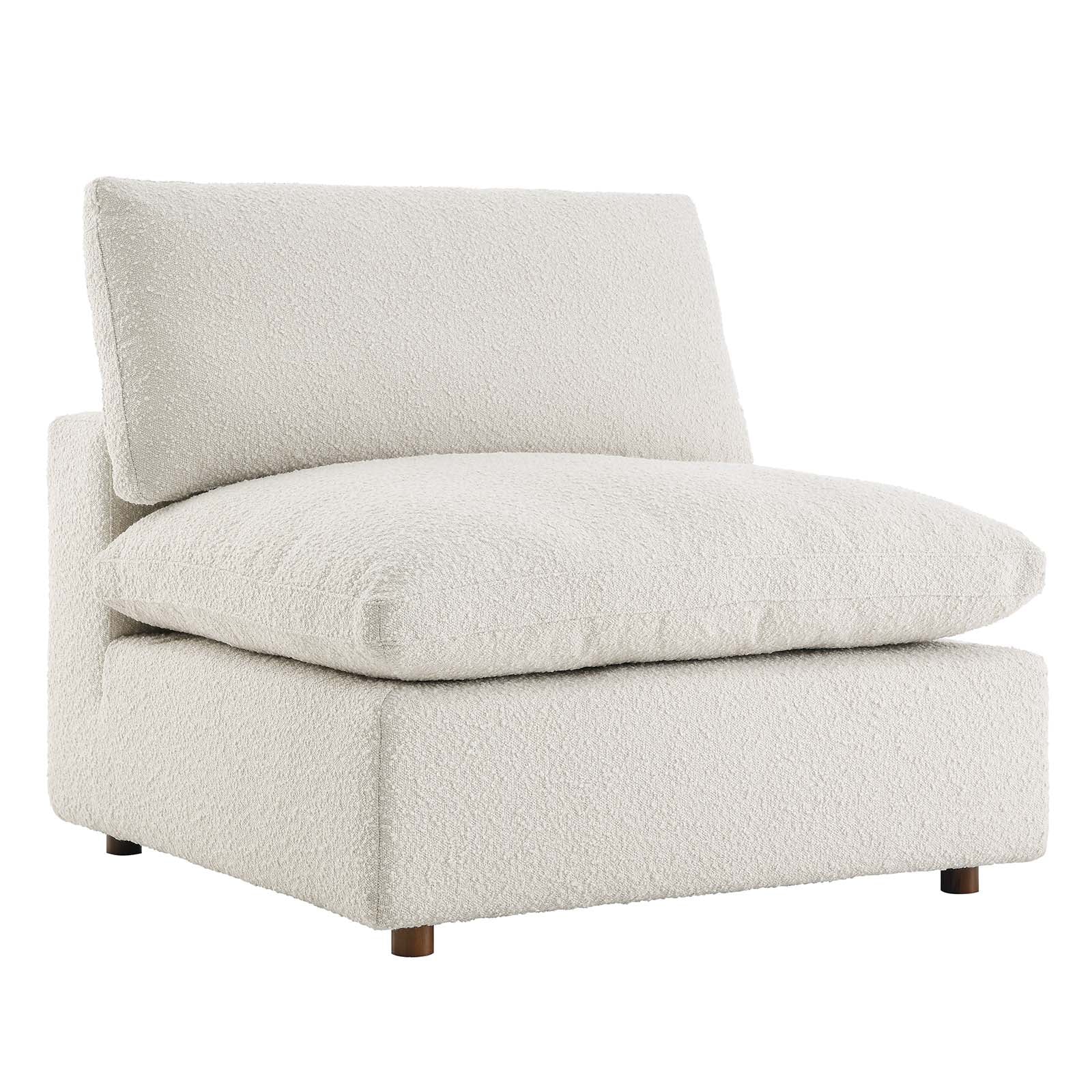 Commix Down Filled Overstuffed Boucle Fabric Armless Chair By Modway - EEI-6257 | Lounge Chairs - 2