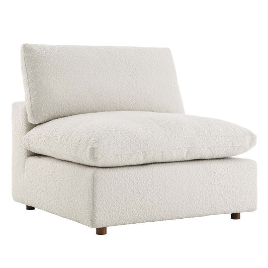 Commix Down Filled Overstuffed Boucle Fabric Armless Chair By Modway - EEI-6257 | Lounge Chairs - 2