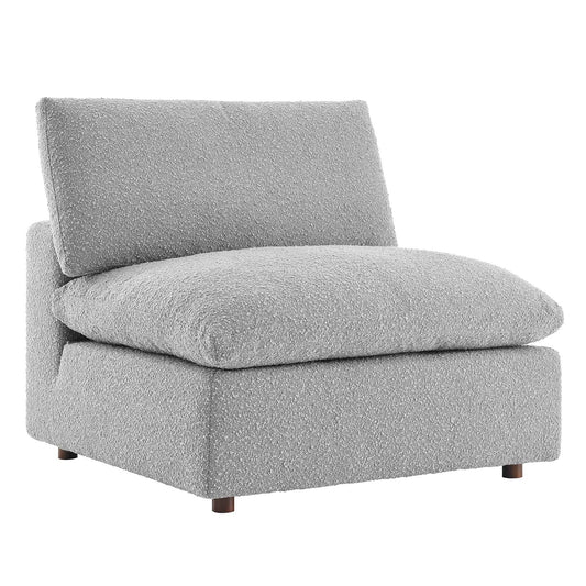 Commix Down Filled Overstuffed Boucle Fabric Armless Chair By Modway - EEI-6257 | Lounge Chairs - 3