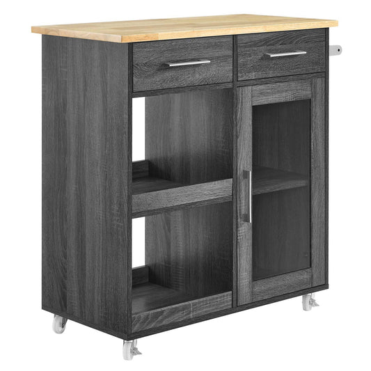 Culinary Kitchen Cart With Towel Bar By Modway - EEI-6275 | Kitchen Carts