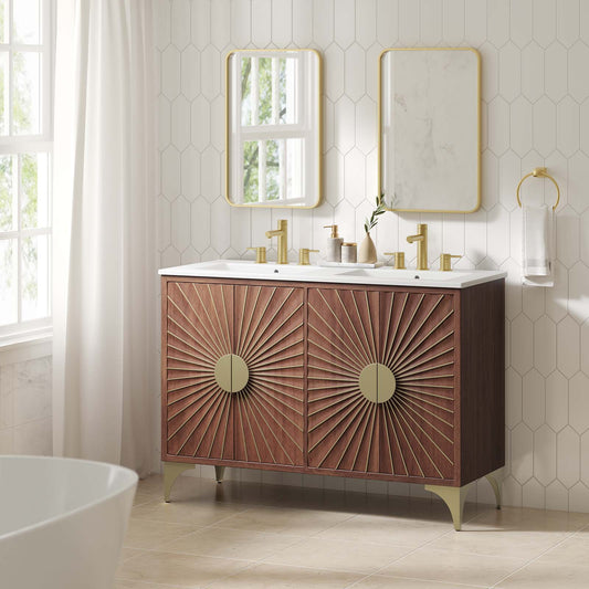 Daylight 48" Double Sink Bathroom Vanity By Modway - EEI-6306 | Bathroom Accessories