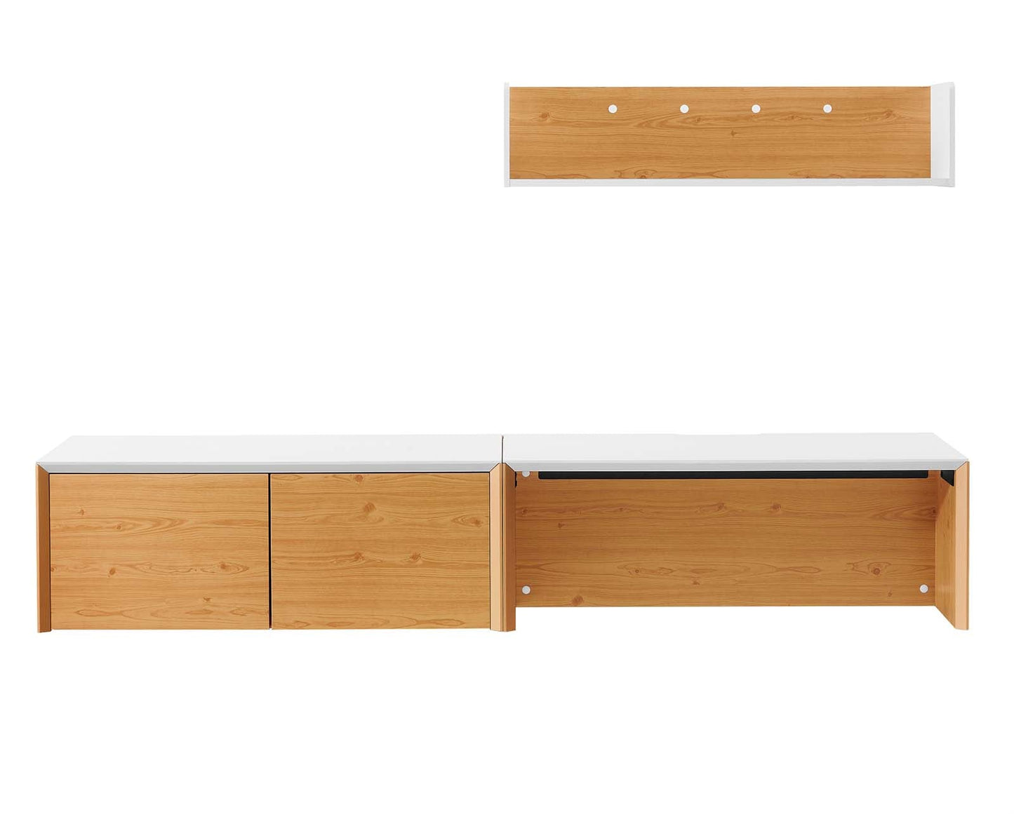 Kinetic 38" Wall-Mount Office Desk With Cabinet and Shelf By Modway - EEI-6311 | Sideboards - 2