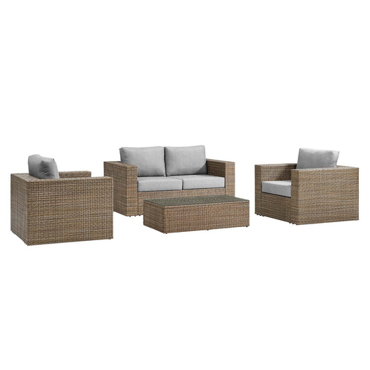 Convene Outdoor Patio Outdoor Patio 4-Piece Furniture Set By Modway - EEI-6328 | Outdoor Sofas, Loveseats & Sectionals