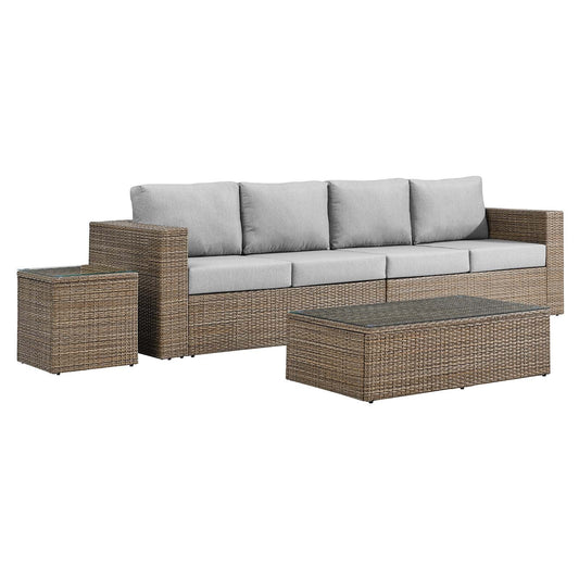 Convene Outdoor Patio Outdoor Patio 4-Piece Furniture Set By Modway - EEI-6330 | Outdoor Sofas, Loveseats & Sectionals