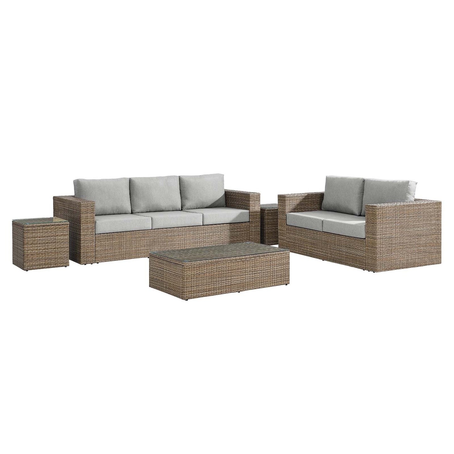 Convene Outdoor Patio Outdoor Patio 5-Piece Furniture Set By Modway - EEI-6331 | Outdoor Sofas, Loveseats & Sectionals