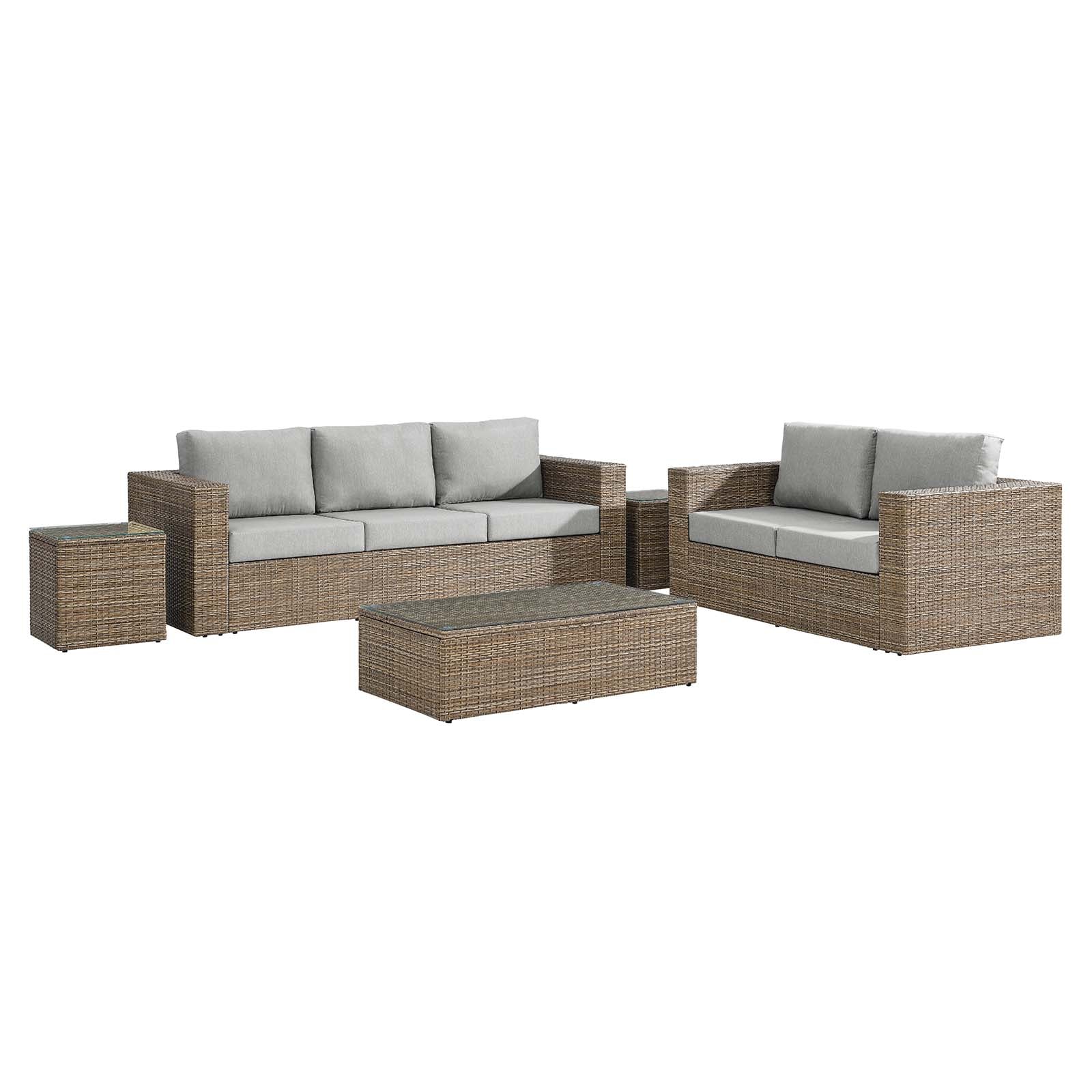 Convene Outdoor Patio Outdoor Patio 5-Piece Furniture Set By Modway - EEI-6331 | Outdoor Sofas, Loveseats & Sectionals