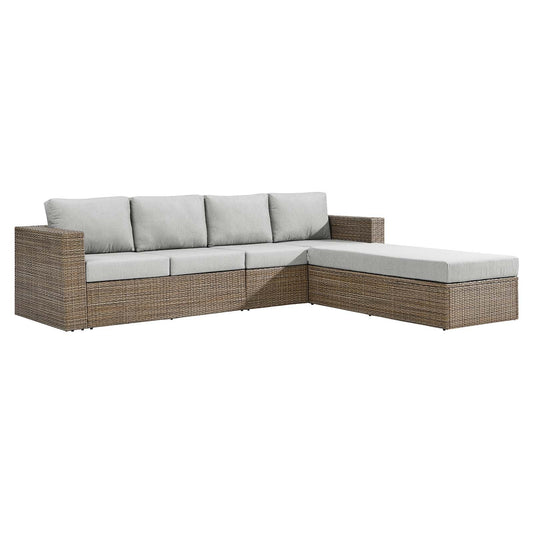 Convene Outdoor Patio Outdoor Patio Sectional Sofa and Ottoman Set By Modway - EEI-6332 | Outdoor Sofas, Loveseats & Sectionals