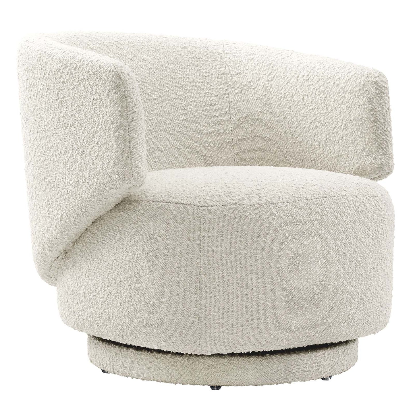 Celestia Boucle Fabric Fabric and Wood Swivel Chair By Modway - EEI-6357 | Lounge Chairs - 2