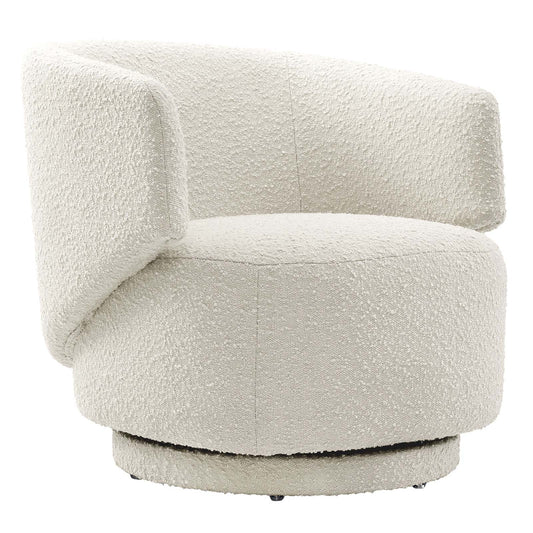 Celestia Boucle Fabric Fabric and Wood Swivel Chair By Modway - EEI-6357 | Lounge Chairs - 2