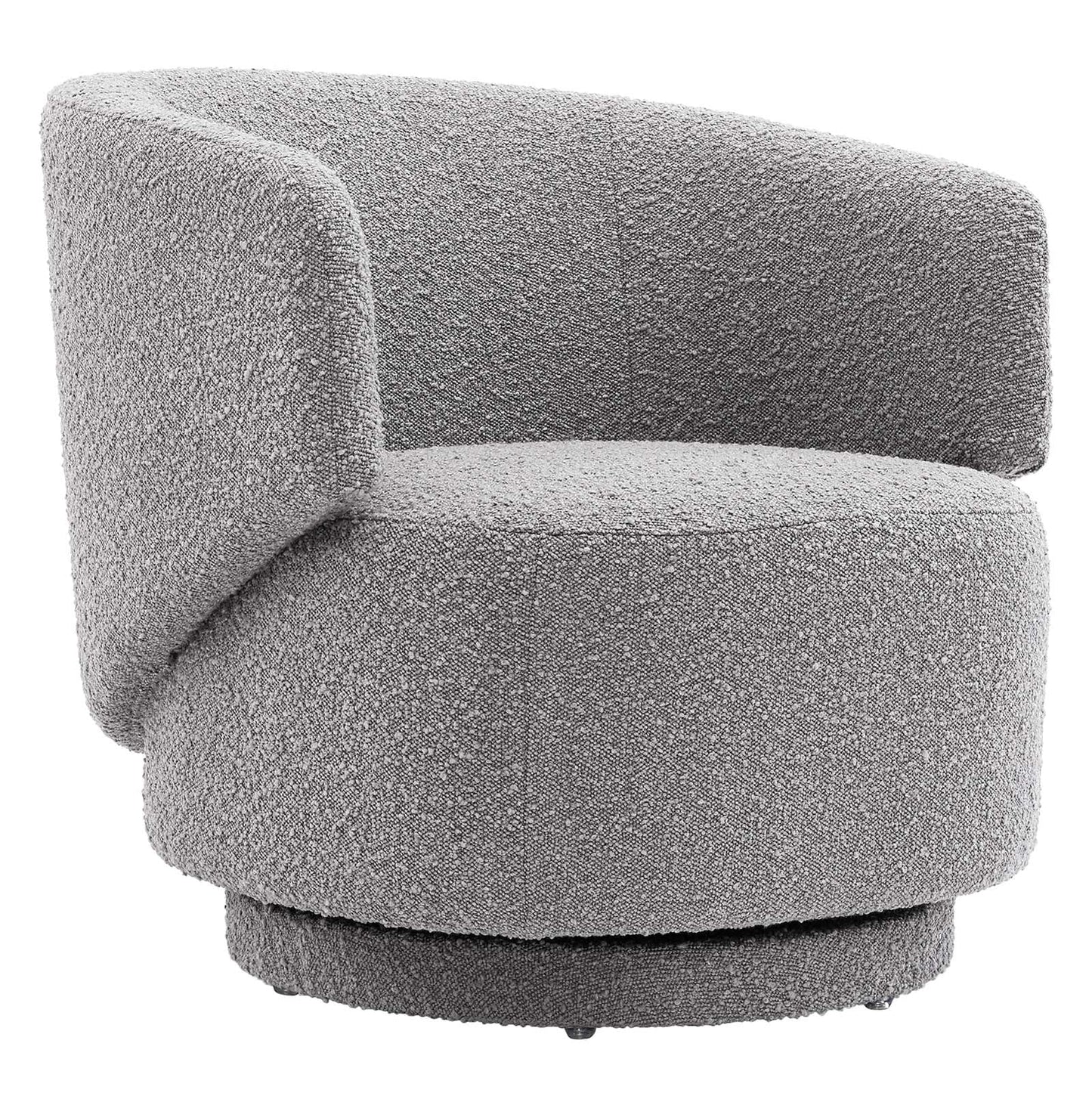 Celestia Boucle Fabric Fabric and Wood Swivel Chair By Modway - EEI-6357 | Lounge Chairs - 3