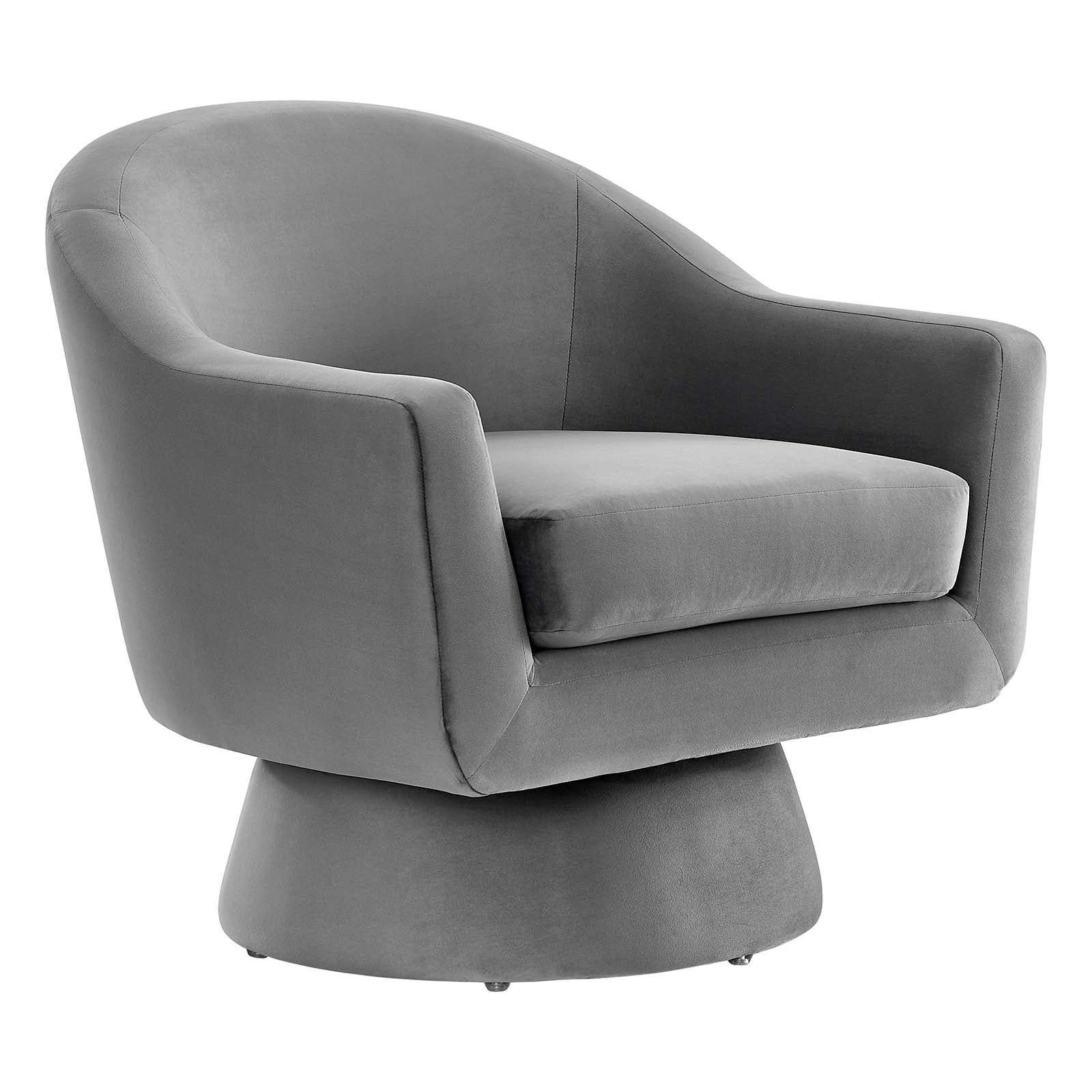 Astral Performance Velvet Fabric and Wood Swivel Chair By Modway - EEI-6360 | Armchairs