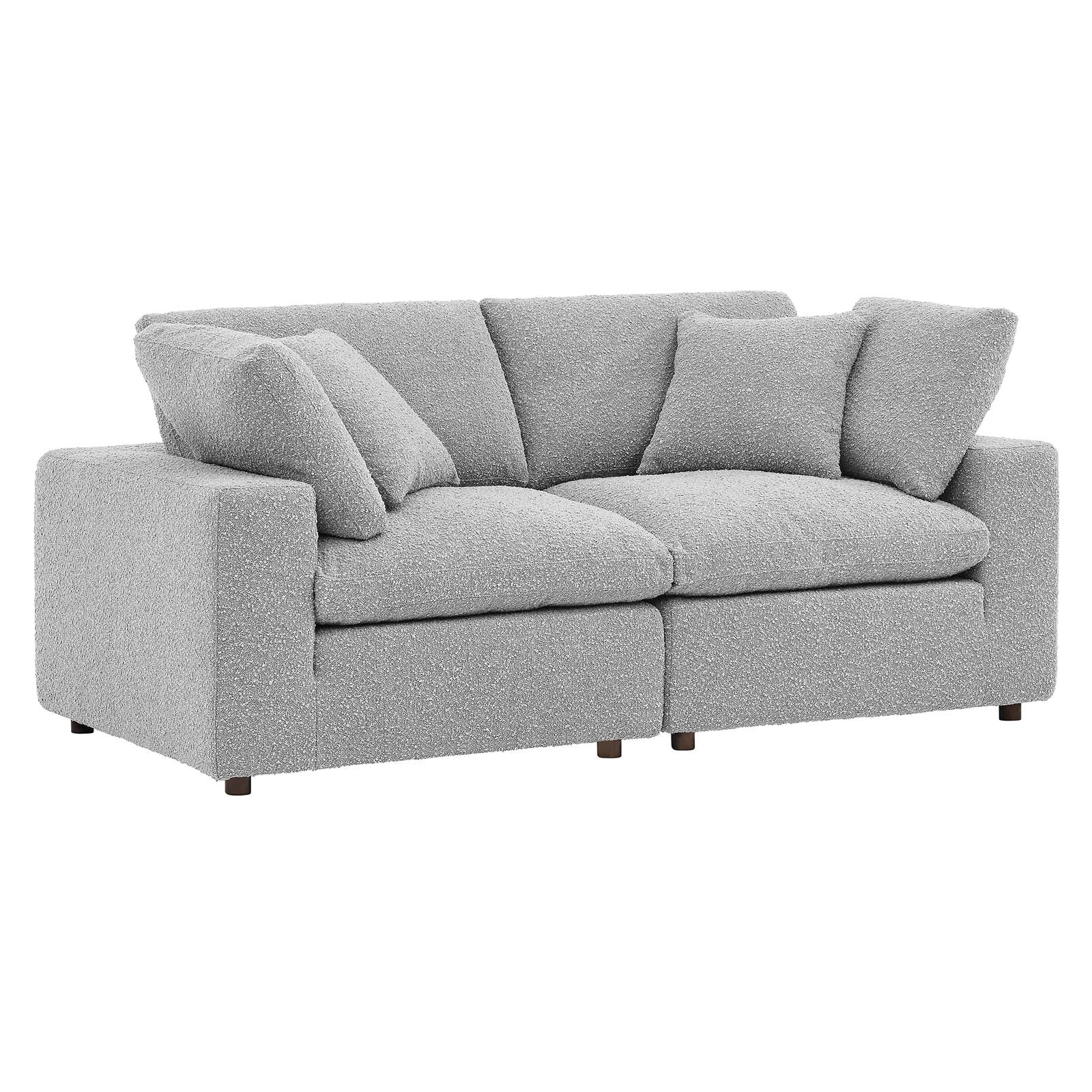 Commix Down Filled Overstuffed Boucle Fabric Loveseat By Modway - EEI-6361 | Loveseats - 3