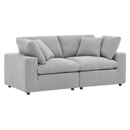 Commix Down Filled Overstuffed Boucle Fabric Loveseat By Modway - EEI-6361 | Loveseats - 3