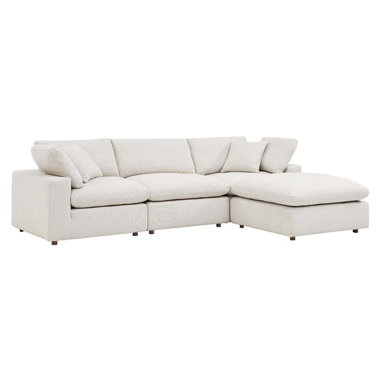 Commix Down Filled Overstuffed Boucle Fabric 4-Piece Sectional Sofa By Modway - EEI-6363 | Sectional - 2
