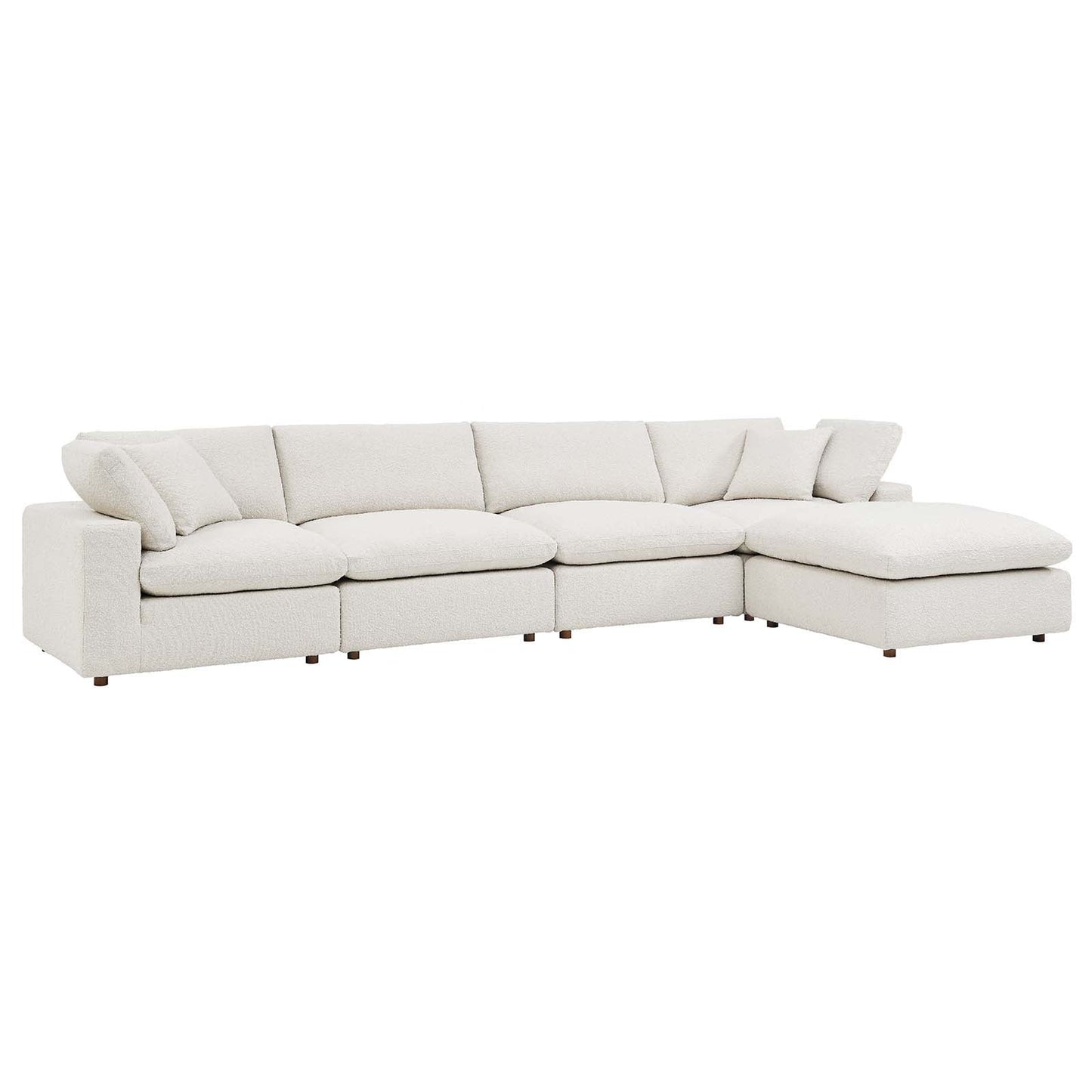 Commix Down Filled Overstuffed Boucle Fabric 5-Piece Sectional Sofa By Modway - EEI-6365 | Sectional - 2