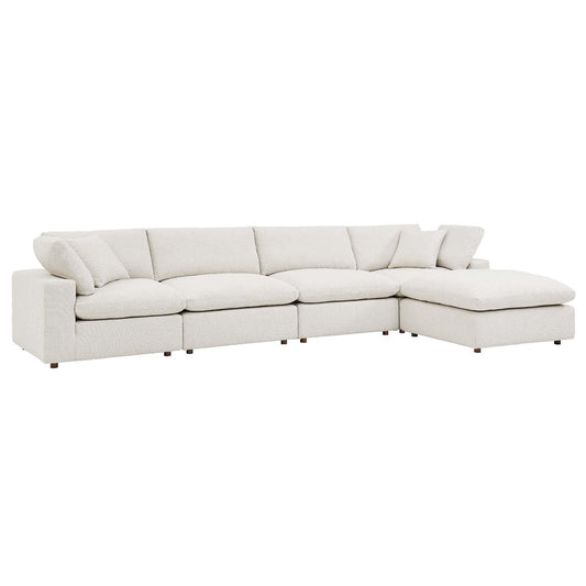 Commix Down Filled Overstuffed Boucle Fabric 5-Piece Sectional Sofa By Modway - EEI-6365 | Sectional - 2