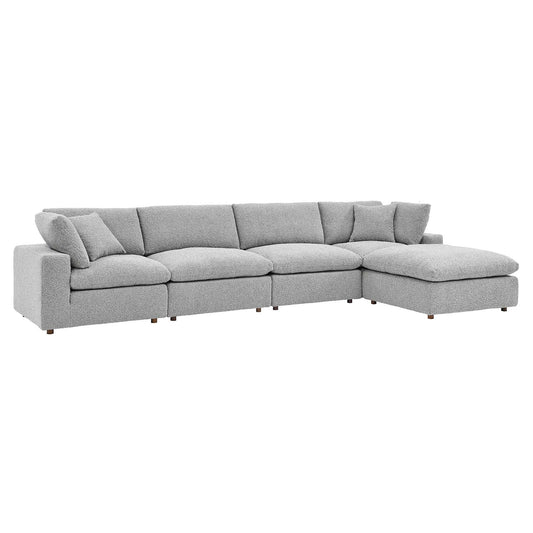 Commix Down Filled Overstuffed Boucle Fabric 5-Piece Sectional Sofa By Modway - EEI-6365 | Sectional - 3