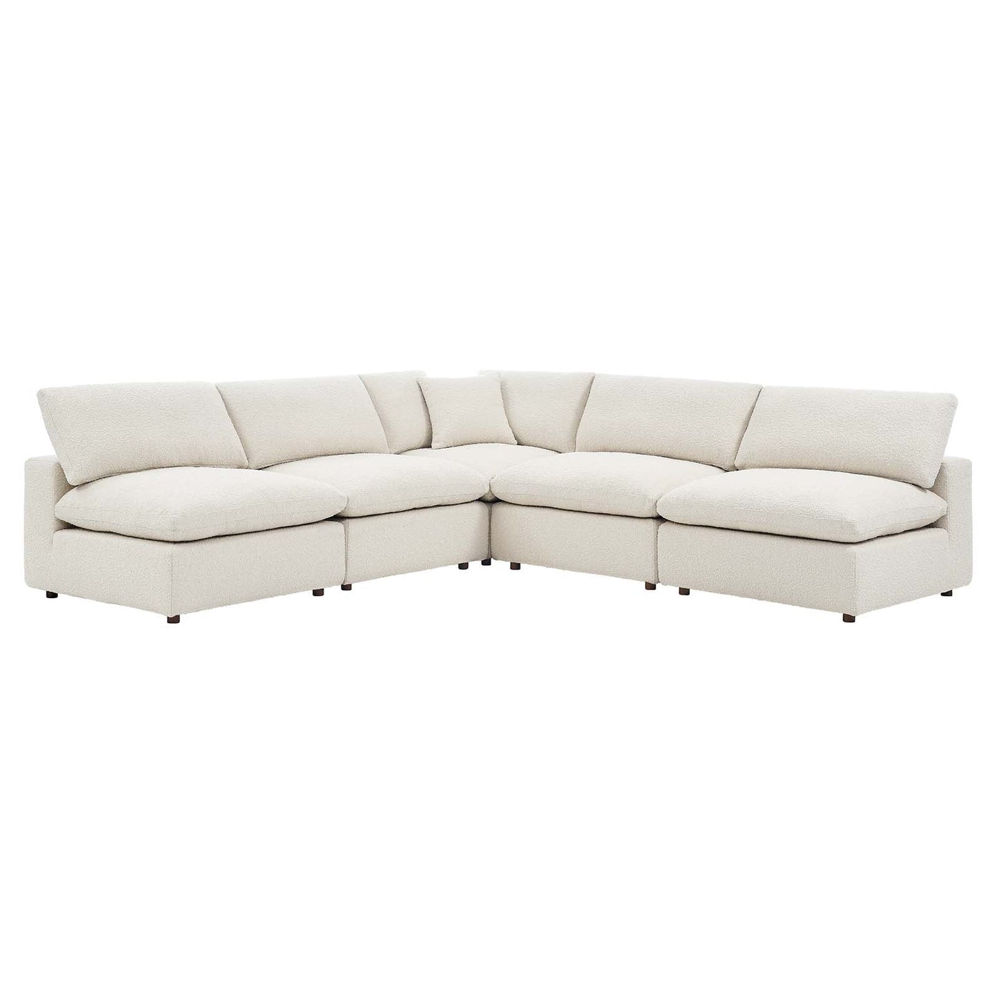 Commix Down Filled Overstuffed Boucle Fabric 5-Piece Sectional Sofa By Modway - EEI-6367 | Sectional - 2