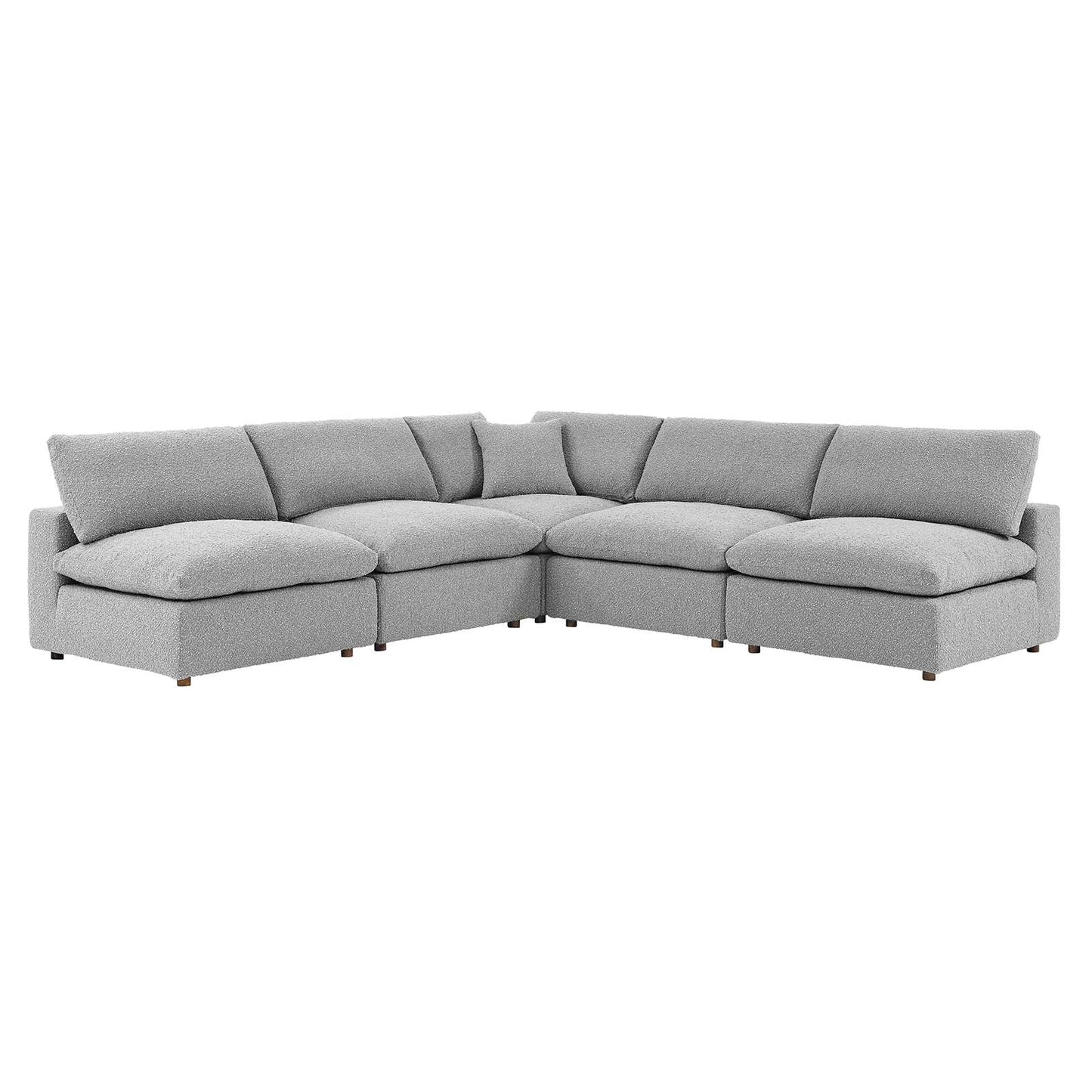 Commix Down Filled Overstuffed Boucle Fabric 5-Piece Sectional Sofa By Modway - EEI-6367 | Sectional - 3