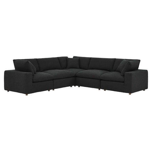 Commix Down Filled Overstuffed Boucle 5-Piece Sectional Sofa By Modway - EEI-6368 | Sectional
