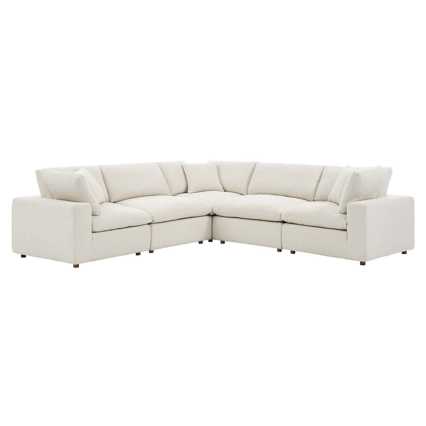 Commix Down Filled Overstuffed Boucle 5-Piece Sectional Sofa By Modway - EEI-6368 | Sectional - 2