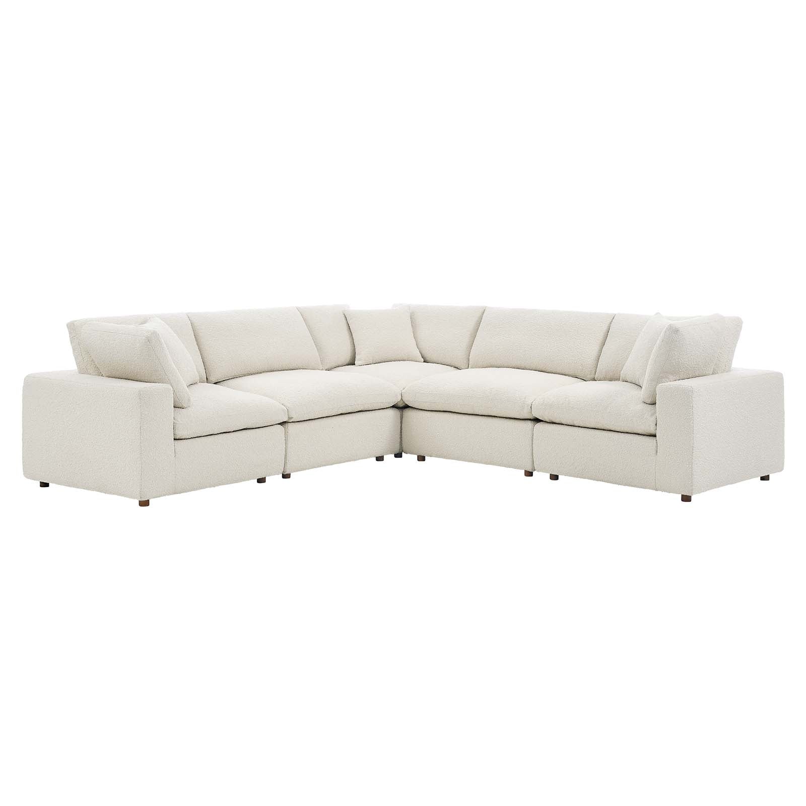 Commix Down Filled Overstuffed Boucle 5-Piece Sectional Sofa By Modway - EEI-6368 | Sectional - 2