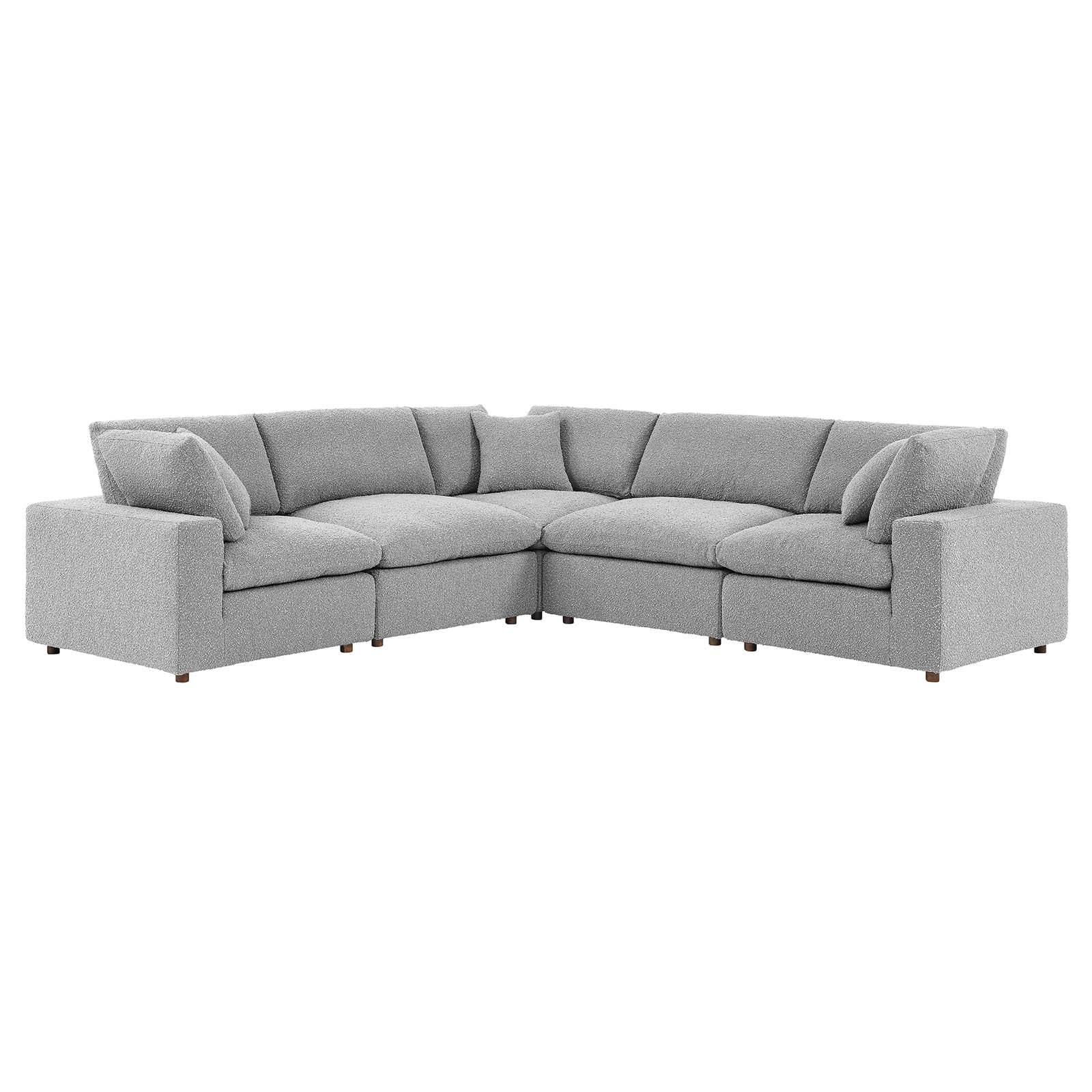Commix Down Filled Overstuffed Boucle 5-Piece Sectional Sofa By Modway - EEI-6368 | Sectional - 3