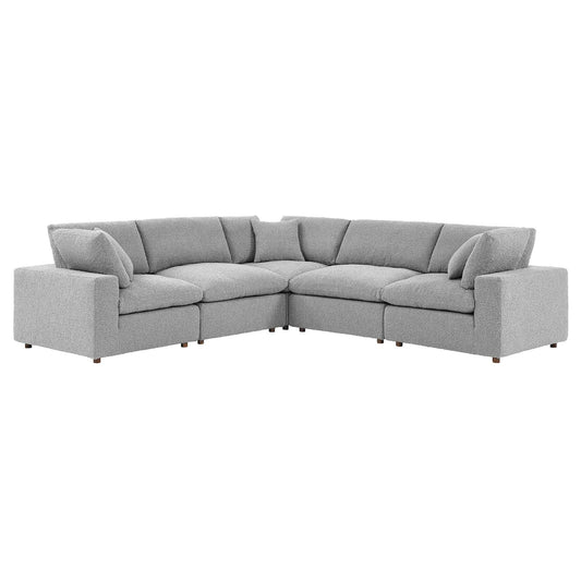 Commix Down Filled Overstuffed Boucle 5-Piece Sectional Sofa By Modway - EEI-6368 | Sectional - 3