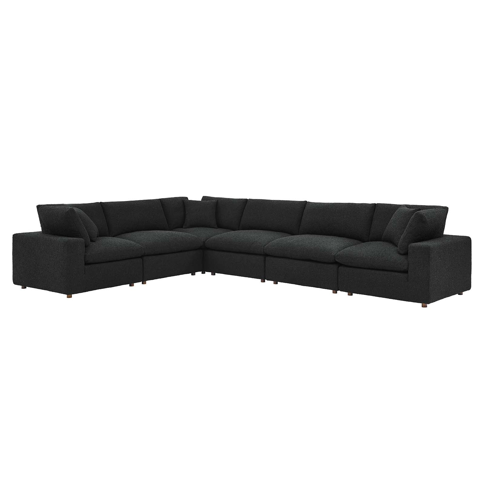 Commix Down Filled Overstuffed Boucle Fabric 6-Piece Sectional Sofa By Modway - EEI-6369 | Sectional