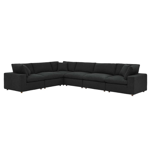 Commix Down Filled Overstuffed Boucle Fabric 6-Piece Sectional Sofa By Modway - EEI-6369 | Sectional