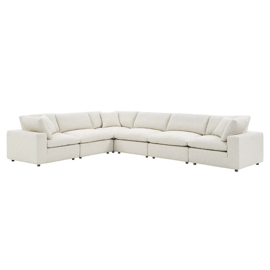 Commix Down Filled Overstuffed Boucle Fabric 6-Piece Sectional Sofa By Modway - EEI-6369 | Sectional - 2