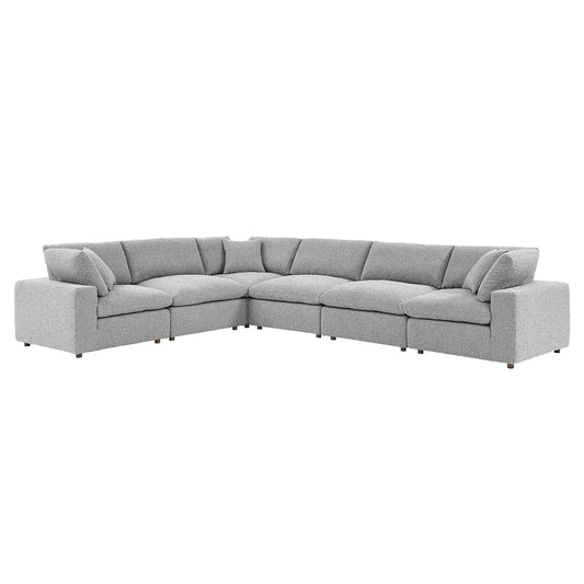 Commix Down Filled Overstuffed Boucle Fabric 6-Piece Sectional Sofa By Modway - EEI-6369 | Sectional - 3