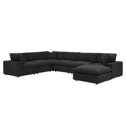 Commix Down Filled Overstuffed Boucle 7-Piece Sectional Sofa By Modway - EEI-6370 | Sectional