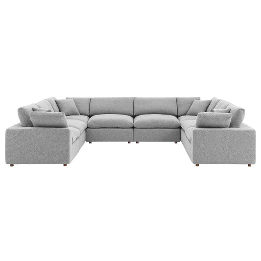 Commix Down Filled Overstuffed Boucle Fabric 8-Piece Sectional Sofa By Modway - EEI-6371 | Sectional - 3