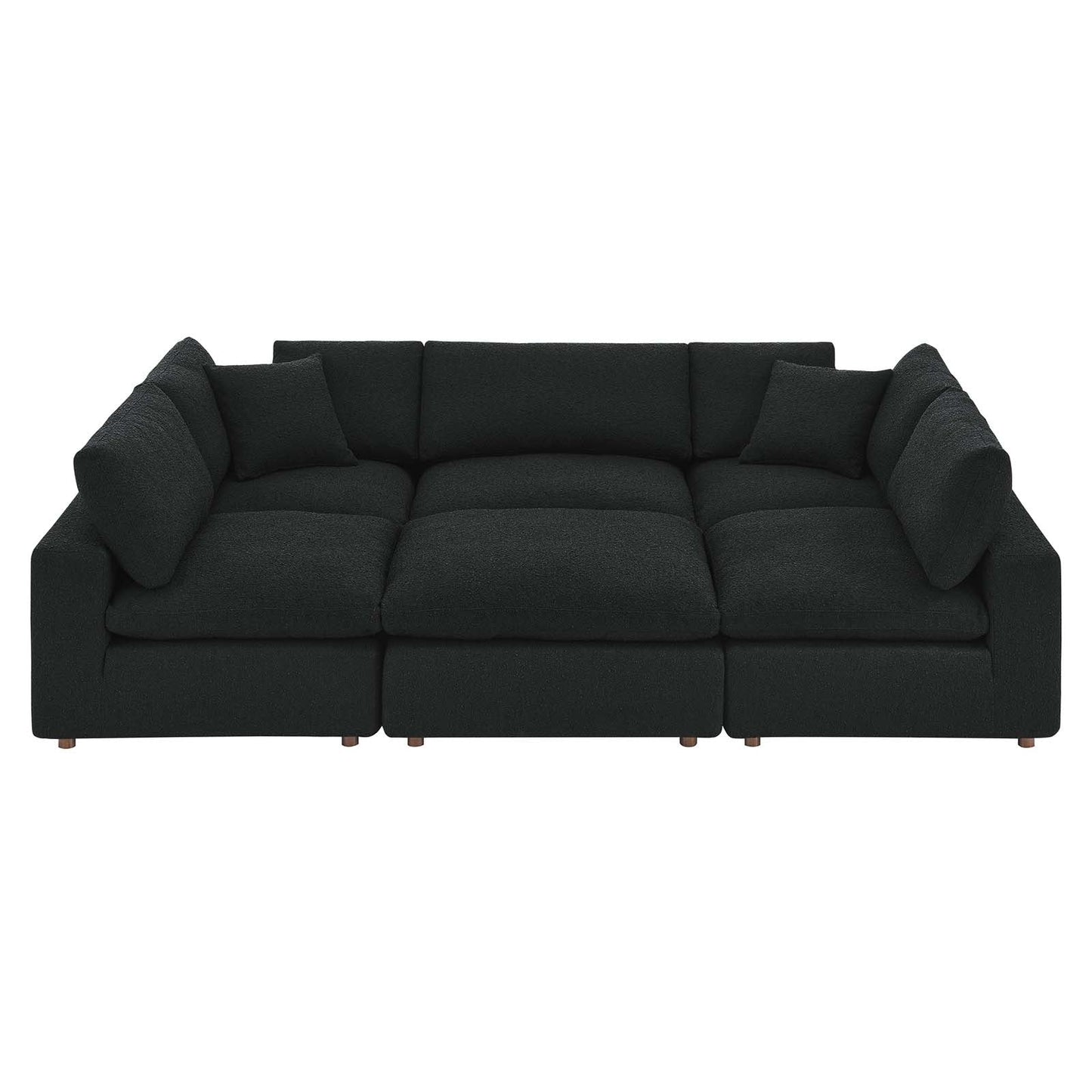 Commix Down Filled Overstuffed Boucle Fabric 6-Piece Sectional Sofa By Modway - EEI-6372 | Sectional