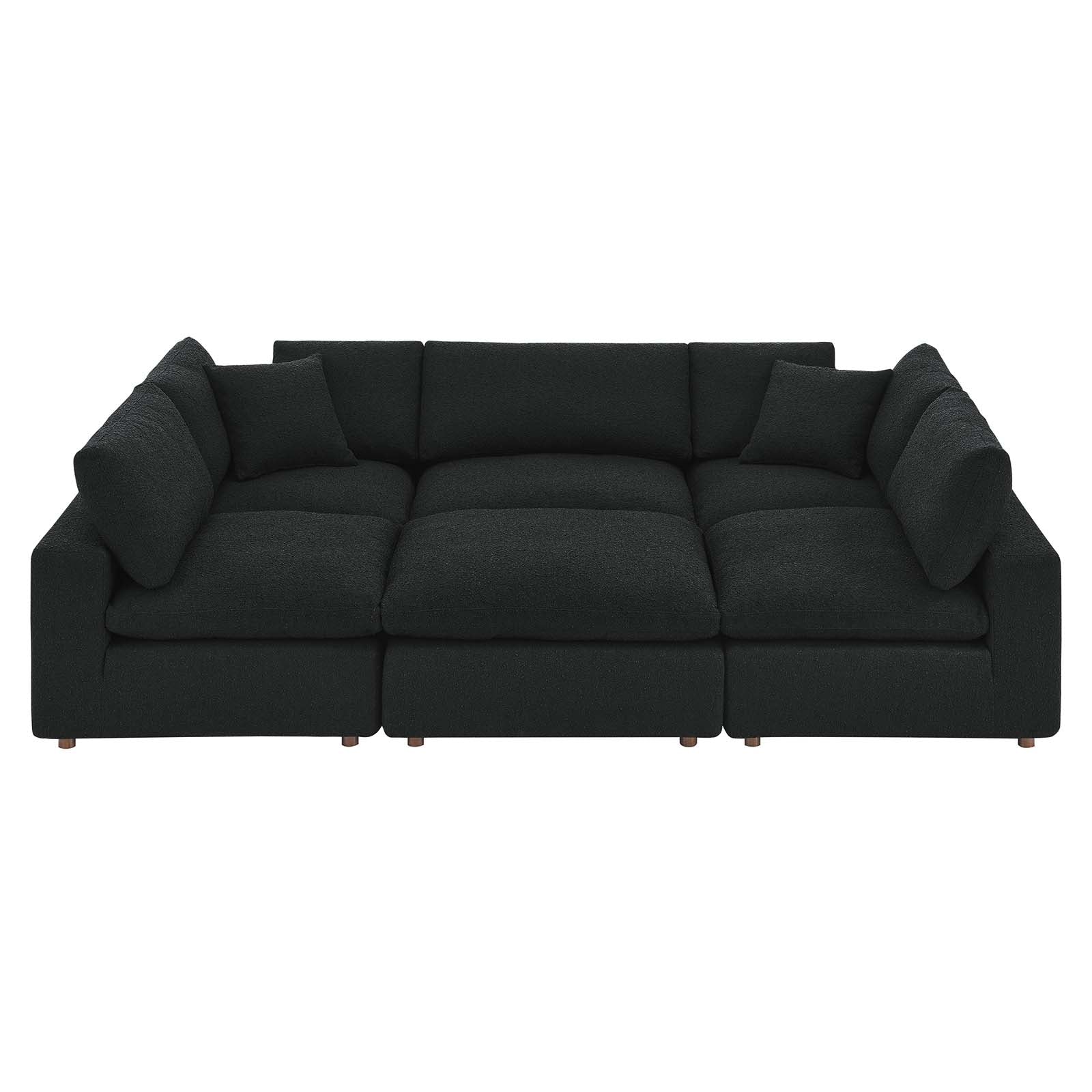 Commix Down Filled Overstuffed Boucle Fabric 6-Piece Sectional Sofa By Modway - EEI-6372 | Sectional