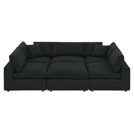 Commix Down Filled Overstuffed Boucle Fabric 6-Piece Sectional Sofa By Modway - EEI-6372 | Sectional