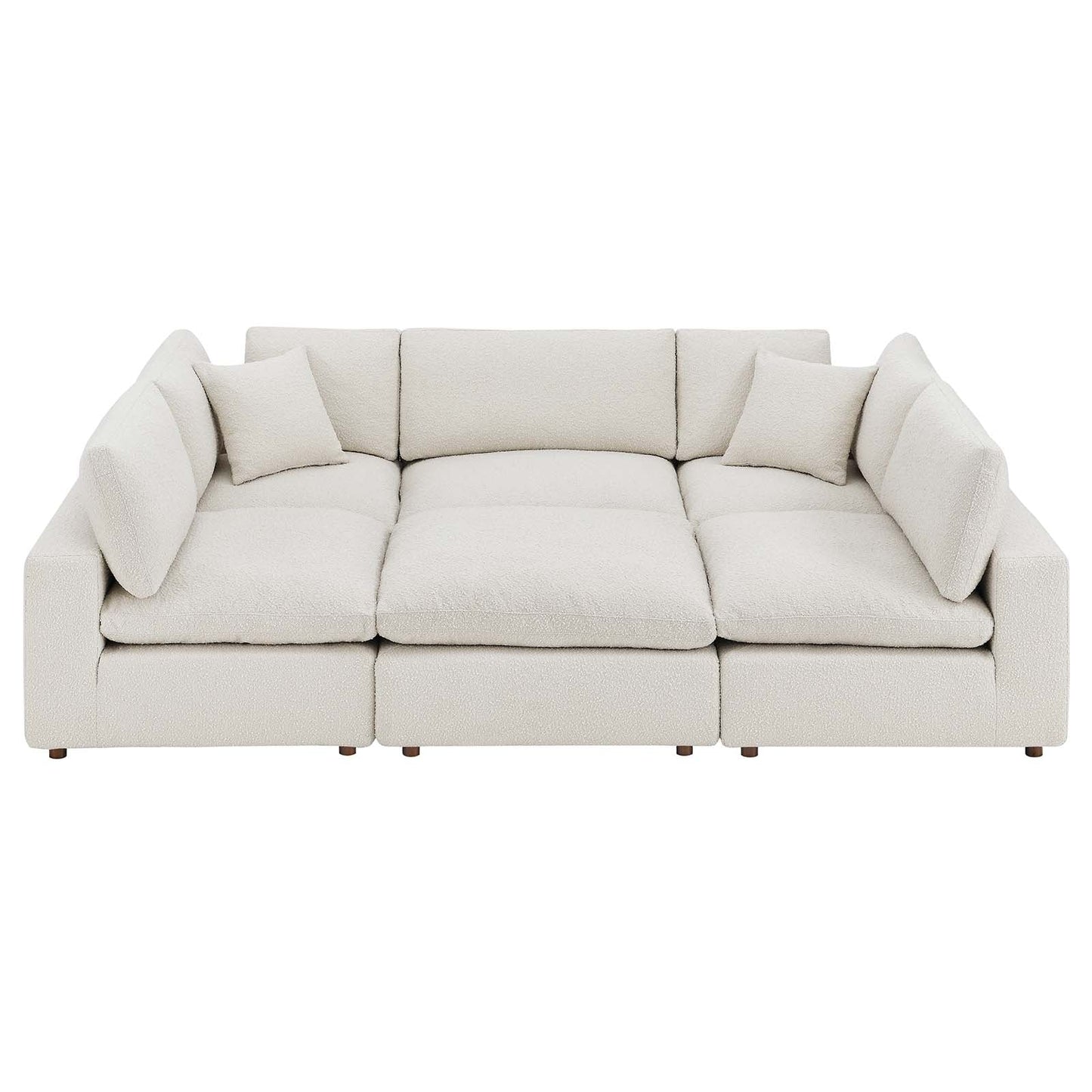 Commix Down Filled Overstuffed Boucle Fabric 6-Piece Sectional Sofa By Modway - EEI-6372 | Sectional - 2