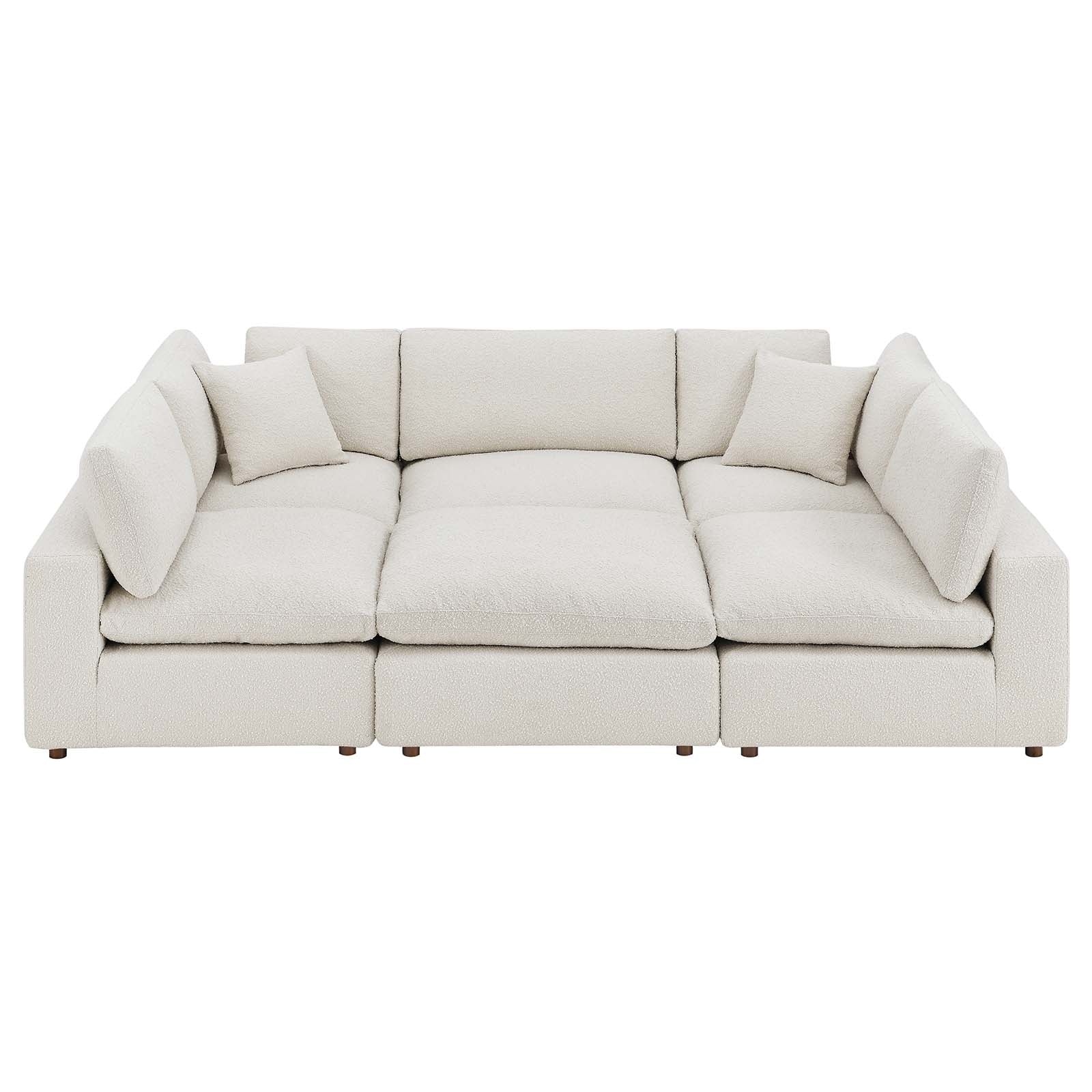 Commix Down Filled Overstuffed Boucle Fabric 6-Piece Sectional Sofa By Modway - EEI-6372 | Sectional - 2