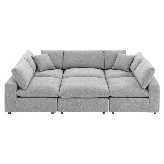 Commix Down Filled Overstuffed Boucle Fabric 6-Piece Sectional Sofa By Modway - EEI-6372 | Sectional - 3