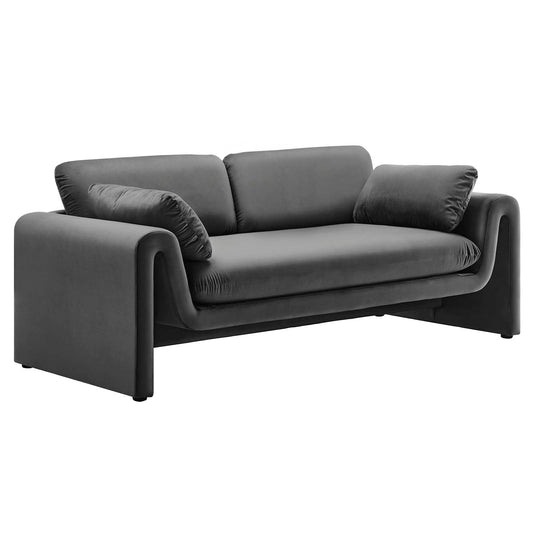 Waverly Performance Velvet Sofa By Modway - EEI-6382 | Sofas | Modishstore - 2