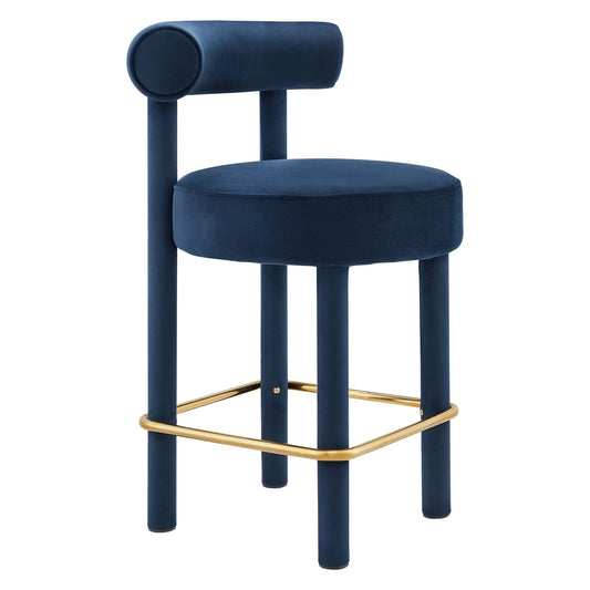 Toulouse Performance Velvet Counter Stool By Modway - EEI-6384 | Counter Stools | Modishstore - 3