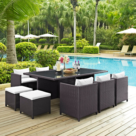 Reversal 11 Piece Outdoor Patio Dining Set By Modway - EEI-644 | Outdoor Dining Sets | Modishstore