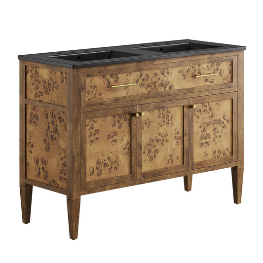 Elysian 48" Wood Double Sink Bathroom Vanity By Modway - EEI-6457 | Bathroom Accessories | Modway