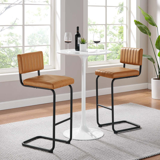 Parity Vegan Leather Bar Stools - Set of 2 By Modway - EEI-6474 | Bar Stools | Modishstore