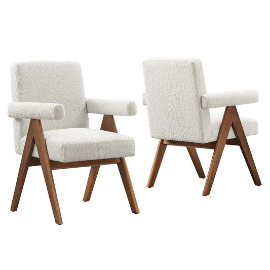 Lyra Boucle Fabric Dining Room Chair - Set of 2 By Modway - EEI-6506 | Dining Chairs | Modway - 2