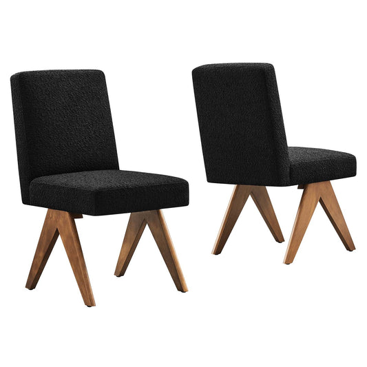 Lyra Boucle Fabric Dining Room Side Chair - Set of 2 By Modway - EEI-6508 | Dining Chairs | Modway